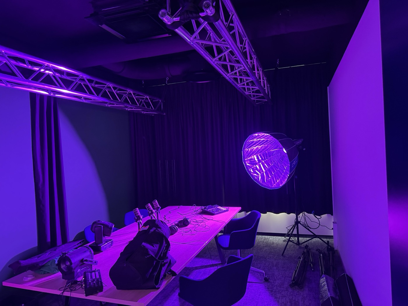 The Starspace studio, rigged for a recording